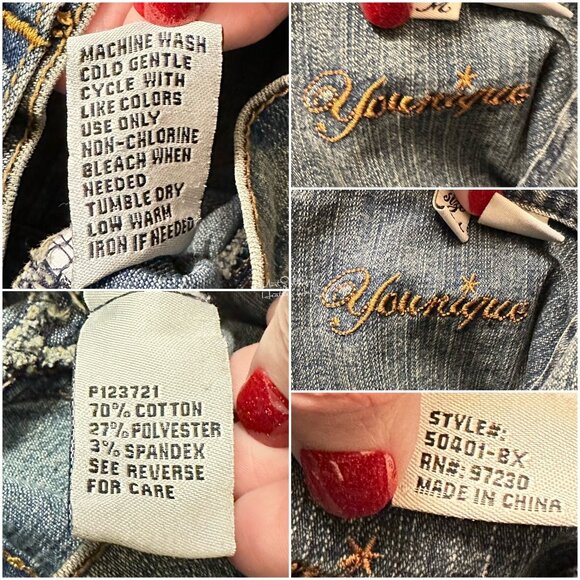 Younique Trendy Stone Wash Cropped Denim Jacket Size Medium - Picture 3 of 3